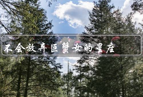 不会放弃巨蟹女的星座，天蝎座／双鱼座／处女座