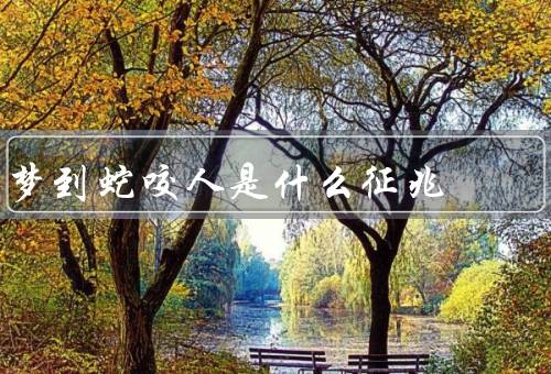 梦到蛇咬人是什么征兆 男性，蛇的象征意义／潜意识的映射