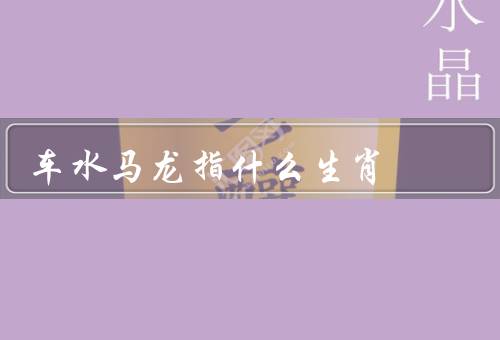 车水马龙指什么生肖（马的传统象征、车水马龙的寓意）