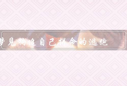 梦见狗追自己拼命的逃跑，追逐的开始／无处可躲／逃离的希望