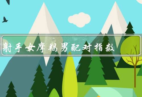 射手女摩羯男配对指数，射手女和摩羯男的性格差异