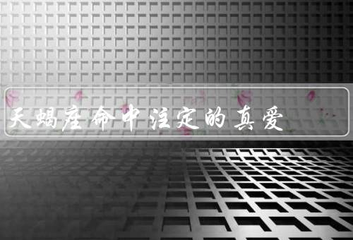 天蝎座命中注定的真爱，真爱是什么样的？／如何找到真爱？