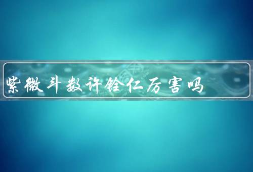 紫微斗数许铨仁厉害吗（紫微斗数重要性／专业能力／影响力）