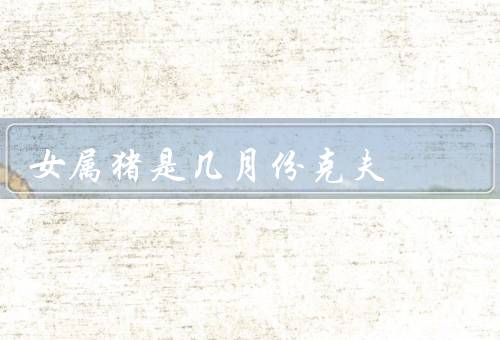 女属猪是几月份克夫（月份、原因、改善婚姻方法）