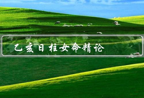 乙亥日柱女命精论，性格特点、事业发展、婚姻和家庭