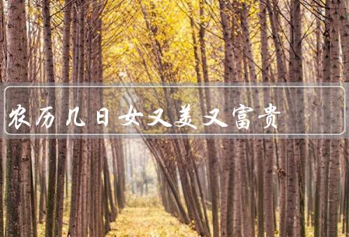 农历几日女又美又富贵（自然之美、内在的魅力、财富和幸福）