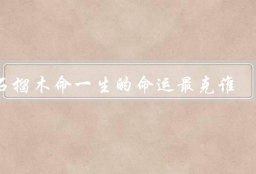 81石榴木命一生的命运最克谁（兄弟姐妹／朋友／职业）
