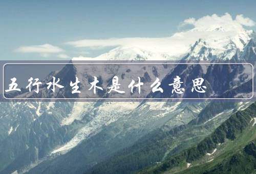 五行水生木是什么意思，水能滋养木、木能吸收水分生长