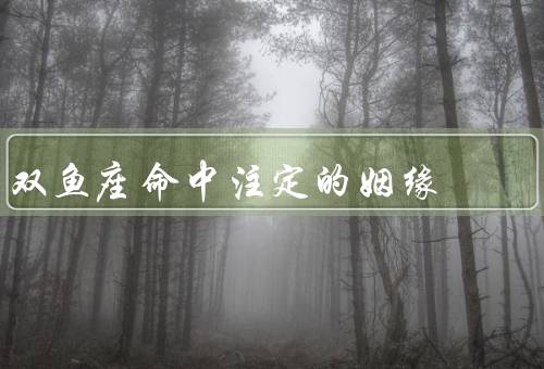 双鱼座命中注定的姻缘（梦幻般的初恋／缘分天定的结合／浪漫褪色）