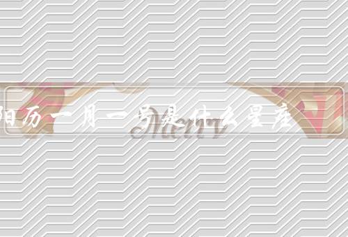 阳历一月一号是什么星座，特点、性格、职业选择