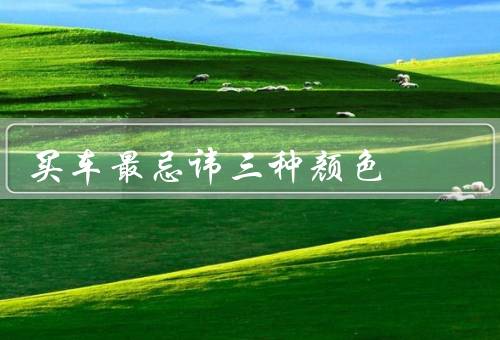 买车最忌讳三种颜色（花哨的颜色、黑色、白色）