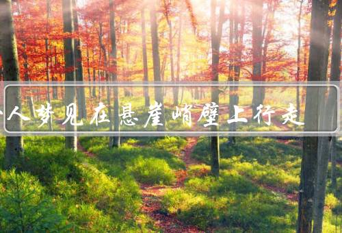女人梦见在悬崖峭壁上行走（勇往直前／不畏困难／迈向成功）
