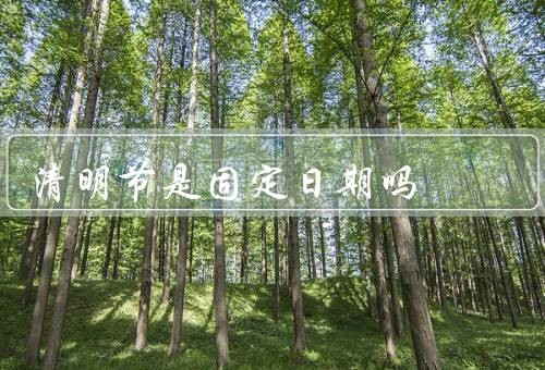 清明节是固定日期吗
