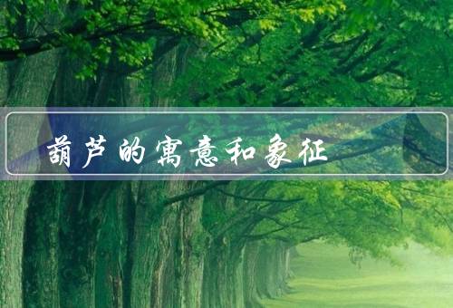 葫芦的寓意和象征风水（寓意／在风水中的象征意义／小结）