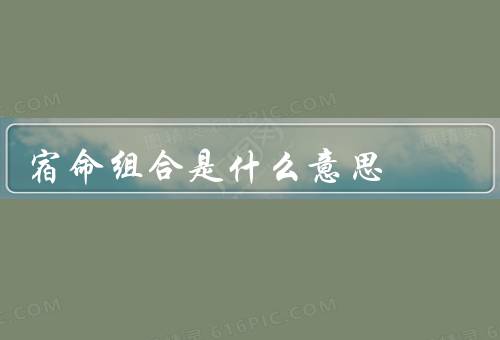 宿命组合是什么意思，意义、特征、实例
