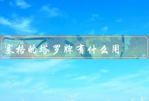 塞格的塔罗牌有什么用（起源、用途、使用建议）
