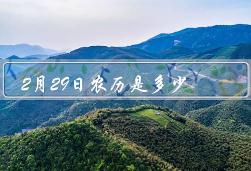 2月29日农历是多少，闰年的特殊含义／农历中2月29日的意义