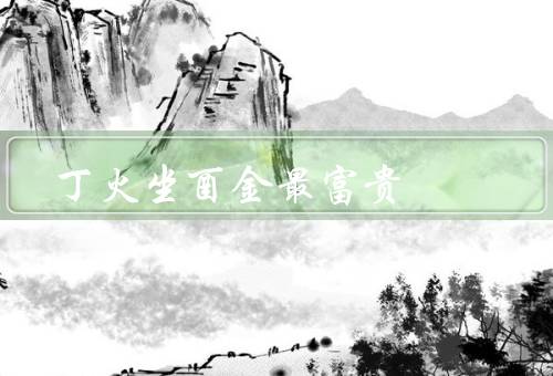 丁火坐酉金最富贵，聪明才智／财富和名声／杰出成就