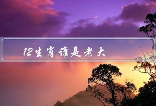 12生肖谁是老大，老鼠、牛、虎