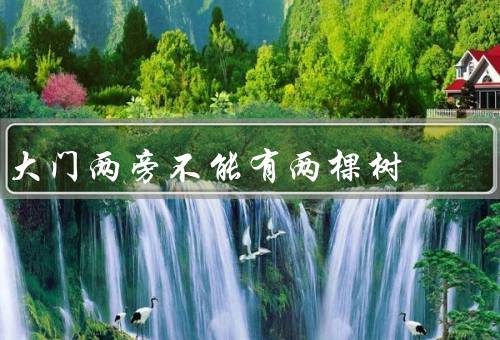 大门两旁不能有两棵树，原因／影响／解决方法