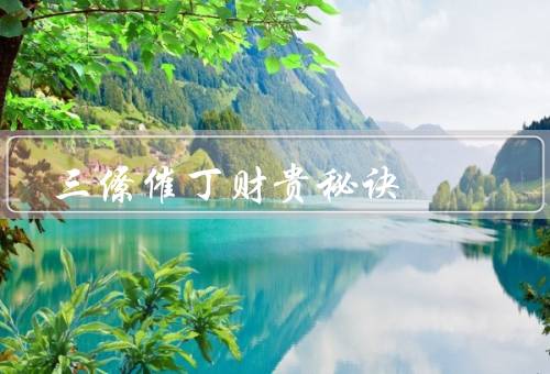 三僚催丁财贵秘诀（寻找机会／把握时机／持之以恒）