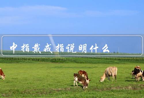 中指戴戒指说明什么（承诺／权威／自我表达）