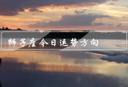 狮子座今日运势方向，工作运势／财运／感情运势