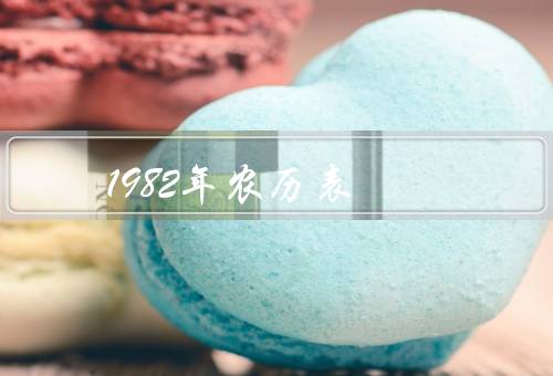 1982年农历表（编制／1982年特点／意义和影响）