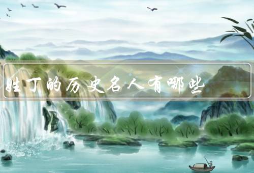 姓丁的历史名人有哪些，丁仲礼／丁肇中／丁文江