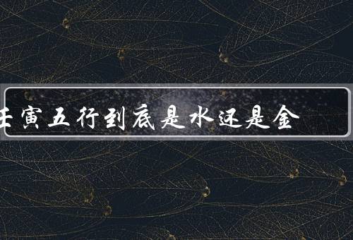壬寅五行到底是水还是金，水、金、结论
