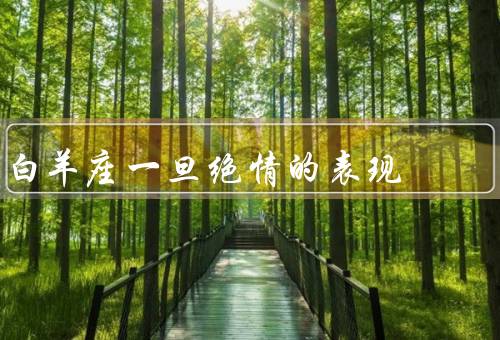 白羊座一旦绝情的表现（白羊座的直接表达／对感情的彻底放弃）